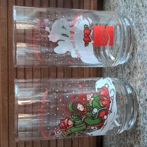 Vintage Holly Hobbie Holiday Glasses- Set of 2